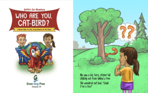 Title page and page 1 of the book "Who Are You, Cat-Bird?"